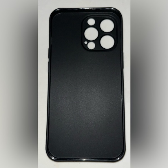 iPhone 13 Pro Black W/ Butterfly Rose Art Silicone Soft Protective Phone Case - Picture 6 of 6